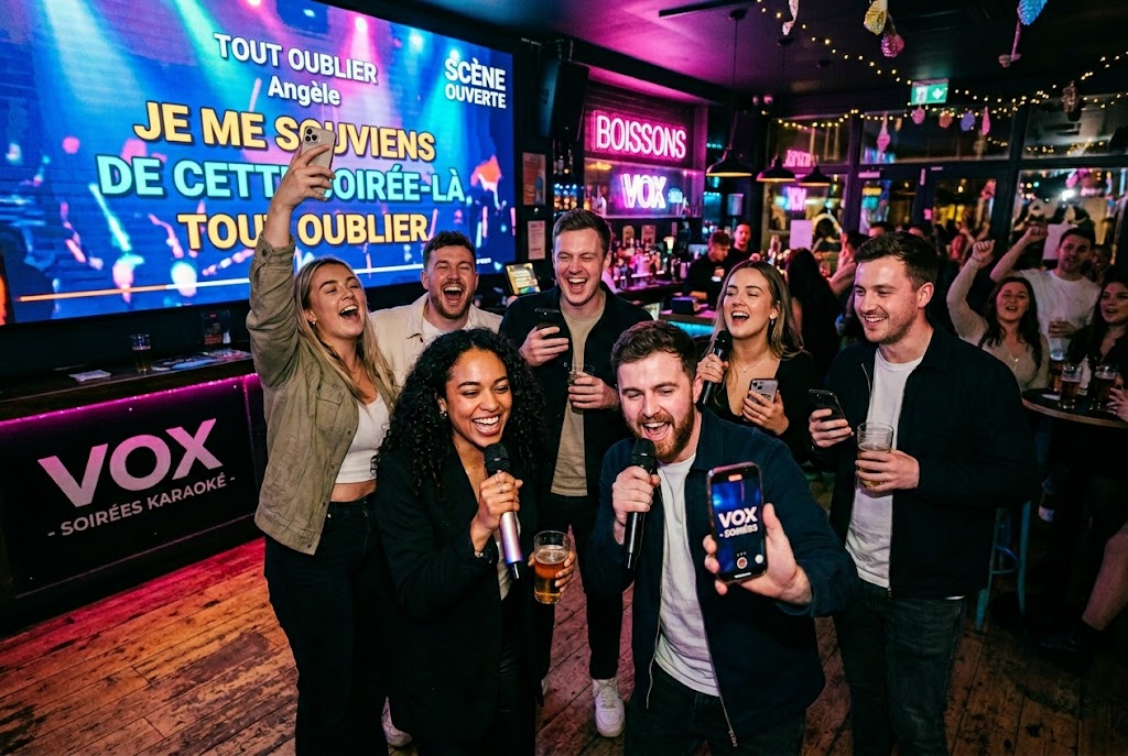 Soirée dans un bar karaoké